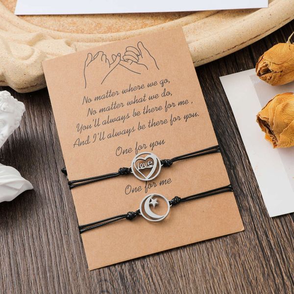 stainless steel woven bracelet creative personality moon star love bracelet, Golden;silver
stainless steel woven bracelet creative personality moon star love bracelet, Golden;silver