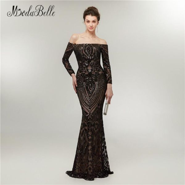 party dresses modabelle boat neck saudi arabia formal evening long sleeves sequin black mermaid prom dress gown 2021, White;black
party dresses modabelle boat neck saudi arabia formal evening long sleeves sequin black mermaid prom dress gown 2021, White;black