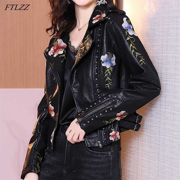 ftlzz spring autumn women biker leather jacket floral print embroidery pu leather jacket turn-down collar zipper jacket 211007, Black
ftlzz spring autumn women biker leather jacket floral print embroidery pu leather jacket turn-down collar zipper jacket 211007, Black