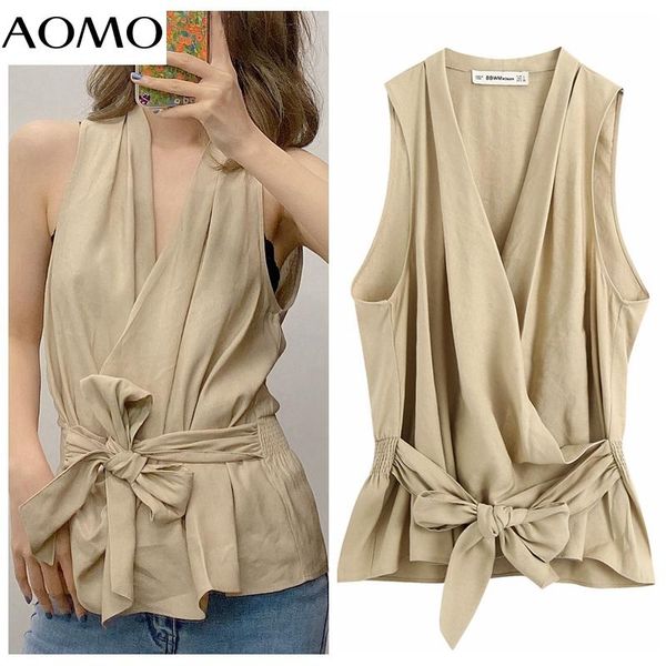 women's blouses & shirts aomo women slash solid cotton linen sleeveless v-neck elegant office ladies work wear be691a, White
women's blouses & shirts aomo women slash solid cotton linen sleeveless v-neck elegant office ladies work wear be691a, White