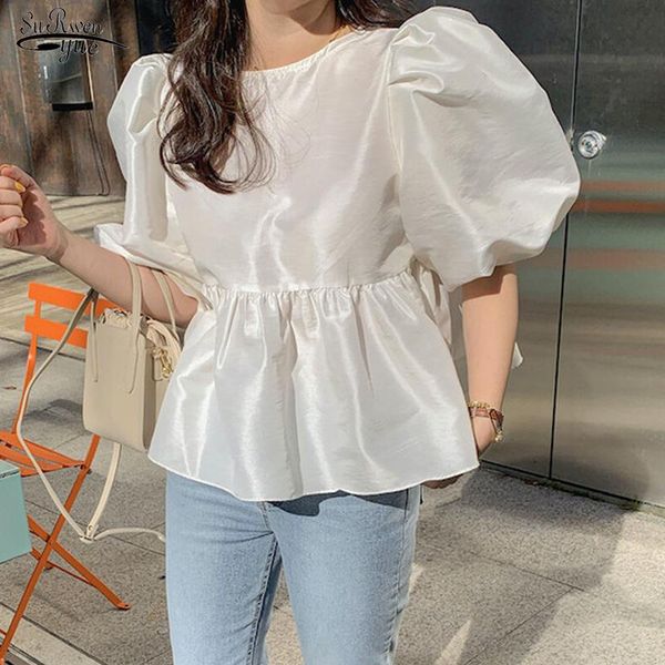 women's blouses & shirts fashion chic pleated patchwork o neck ladies shirt summer short puff sleeve blouse women korean sweet loose pi, White
women's blouses & shirts fashion chic pleated patchwork o neck ladies shirt summer short puff sleeve blouse women korean sweet loose pi, White