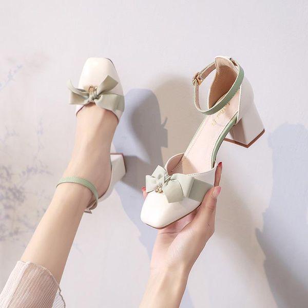 sandals baotou fairy style summer 2021 one line buckle thick heel bow fashion, Black
sandals baotou fairy style summer 2021 one line buckle thick heel bow fashion, Black