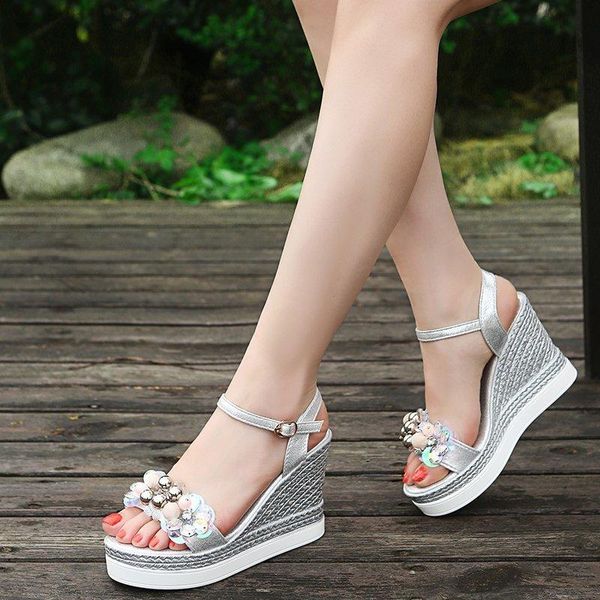 dress shoes pearl 2021 platform sandals women summer silvery chunky breathable silver buckle strap female sandalias mujer, Black
dress shoes pearl 2021 platform sandals women summer silvery chunky breathable silver buckle strap female sandalias mujer, Black