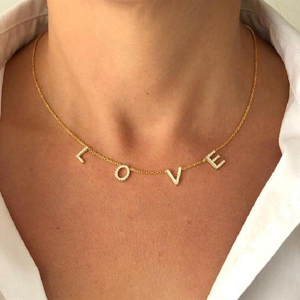 chokers 2021 crystal pendant custom name gold necklace zircon letter chains personalise for women charm jewelry gift, Golden;silver
chokers 2021 crystal pendant custom name gold necklace zircon letter chains personalise for women charm jewelry gift, Golden;silver