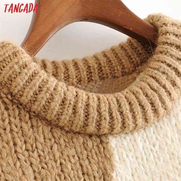 tangada korea chic women color block sweater vintage ladies oversized soft knitted jumper 3h230, White;black
tangada korea chic women color block sweater vintage ladies oversized soft knitted jumper 3h230, White;black