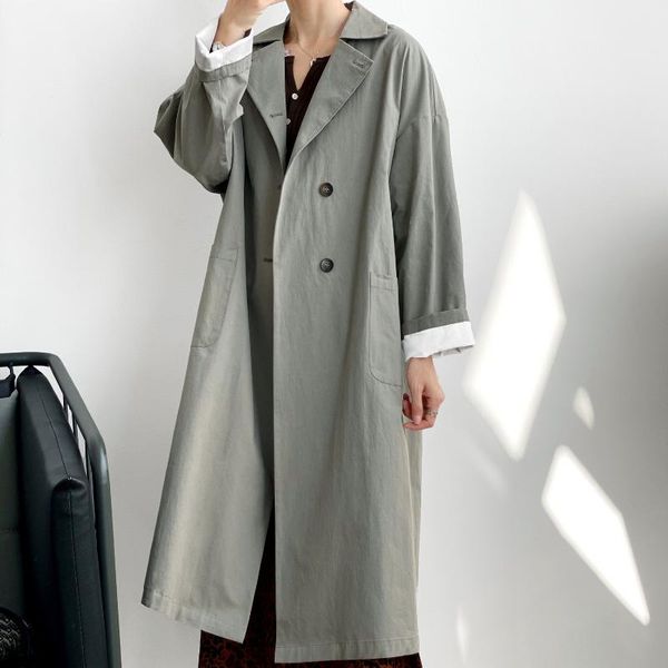 autumn single-breasted trench coat women's elegant long over-the-knee vintage solid color windbreakers plus size coats, Tan;black
autumn single-breasted trench coat women's elegant long over-the-knee vintage solid color windbreakers plus size coats, Tan;black