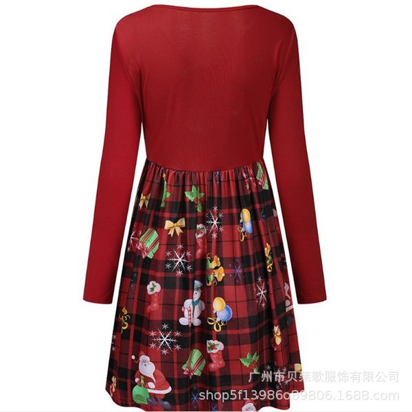 factoryl0q5 splicing 2020 christmas dress long high waist v-neck sleeve plaid print a-line skirt, White;black
factoryl0q5 splicing 2020 christmas dress long high waist v-neck sleeve plaid print a-line skirt, White;black