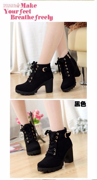 boots 2021 autumn winter women ankle solid lace-up european ladies shoes pu fashion heels, Black
boots 2021 autumn winter women ankle solid lace-up european ladies shoes pu fashion heels, Black