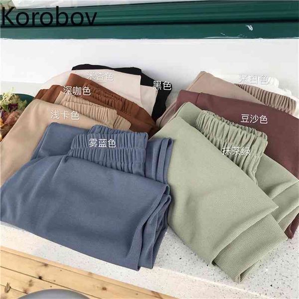 korobov women new arrival korean elastics high waist pants summer autumn vintage solid casual trousers harem joggers 210430, Black;white
korobov women new arrival korean elastics high waist pants summer autumn vintage solid casual trousers harem joggers 210430, Black;white