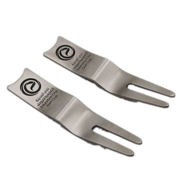 factory creative metal fork, exquisite golf green fork 
factory creative metal fork, exquisite golf green fork