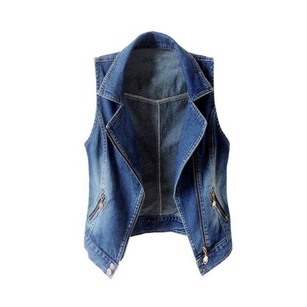 women's vests large lapel denim jacket for women plus size short sleeveless vest spring and autumn fashion slim waistcoat top, Black;white
women's vests large lapel denim jacket for women plus size short sleeveless vest spring and autumn fashion slim waistcoat top, Black;white