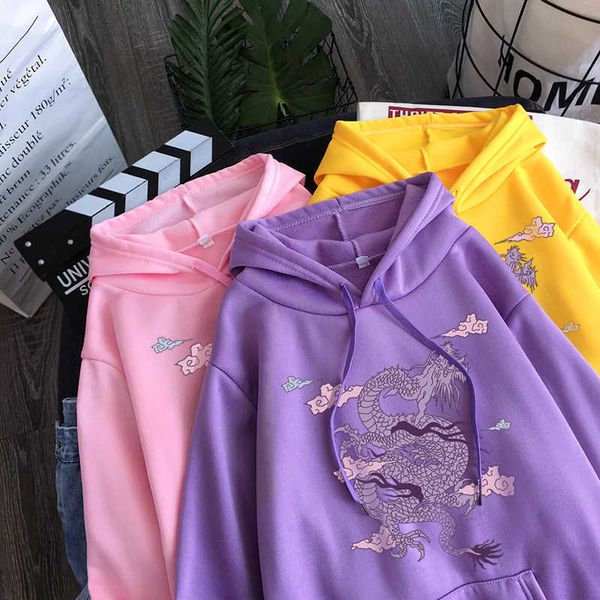women's hoodies & sweatshirts dragon harajuku vintage print sweatshirt women cute hip hop kawaii oversized streetwear loose casual, Black
women's hoodies & sweatshirts dragon harajuku vintage print sweatshirt women cute hip hop kawaii oversized streetwear loose casual, Black