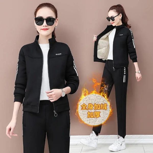 women's two piece pants 2021 winter thicken fleece stand collar tracksuit women plus size 2 set joggers warm lamb wool zipper jacket an, White
women's two piece pants 2021 winter thicken fleece stand collar tracksuit women plus size 2 set joggers warm lamb wool zipper jacket an, White