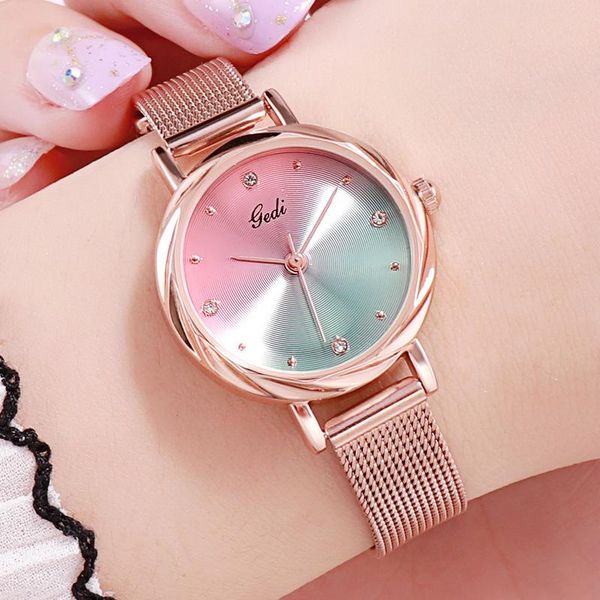 wristwatches rose gold mesh stainless steel women watches student luxury casual quartz watch lady wristwatch, Slivery;brown
wristwatches rose gold mesh stainless steel women watches student luxury casual quartz watch lady wristwatch, Slivery;brown