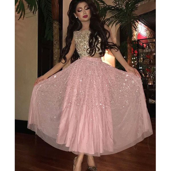ankle-length two pieces prom dresses with beaded crop major beading homecoming party gowns special occasion dresse, Black
ankle-length two pieces prom dresses with beaded crop major beading homecoming party gowns special occasion dresse, Black