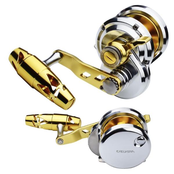 jigging reels 5.7:1 (left/right-hand) trolling aluminum gold/silver color cnc machined seawater reel baitcasting
jigging reels 5.7:1 (left/right-hand) trolling aluminum gold/silver color cnc machined seawater reel baitcasting