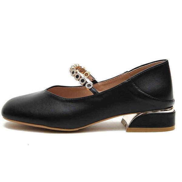 2021 autumn casual fashion flat bottomed thick heel mary jane sho women's round head daily versatile leofaux, Black
2021 autumn casual fashion flat bottomed thick heel mary jane sho women's round head daily versatile leofaux, Black