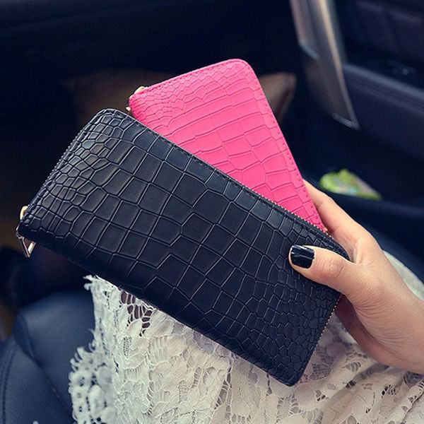 wallet fashion alligator single pull zero wallets women's korean leisure handbag long zipper hand bag purse, White
wallet fashion alligator single pull zero wallets women's korean leisure handbag long zipper hand bag purse, White