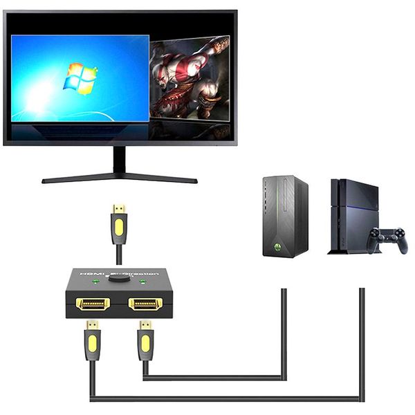 2.0 bi-direction smart switcher 2x1 1080p 4k resolution ultra hd switch 5*5.2*2.3cm audio cables & connectors
2.0 bi-direction smart switcher 2x1 1080p 4k resolution ultra hd switch 5*5.2*2.3cm audio cables & connectors