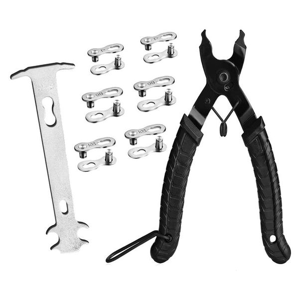 tools bicycle chain repair tool kit with bike link plier, wear indicator checker, 6 pairs missing links
tools bicycle chain repair tool kit with bike link plier, wear indicator checker, 6 pairs missing links