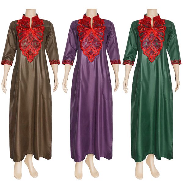 2021dashiki dresses for women 2021 african embroidery maxi dress elegant muslim fashion abaya wedding party lady attire boubou, Red
2021dashiki dresses for women 2021 african embroidery maxi dress elegant muslim fashion abaya wedding party lady attire boubou, Red