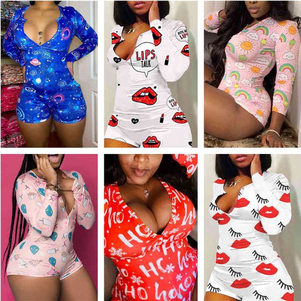 women's & rompers new v-neck camouflage lipstick print shorts tights women onesies sleepwear long sleeve jumpsuits, Black;white
women's & rompers new v-neck camouflage lipstick print shorts tights women onesies sleepwear long sleeve jumpsuits, Black;white