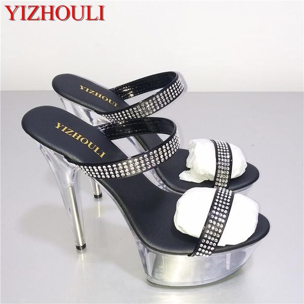 slippers women stripper shoes 15cm high-heeled noble elegant platform gladiator rhinestone all-match formal dress sandals, Black
slippers women stripper shoes 15cm high-heeled noble elegant platform gladiator rhinestone all-match formal dress sandals, Black