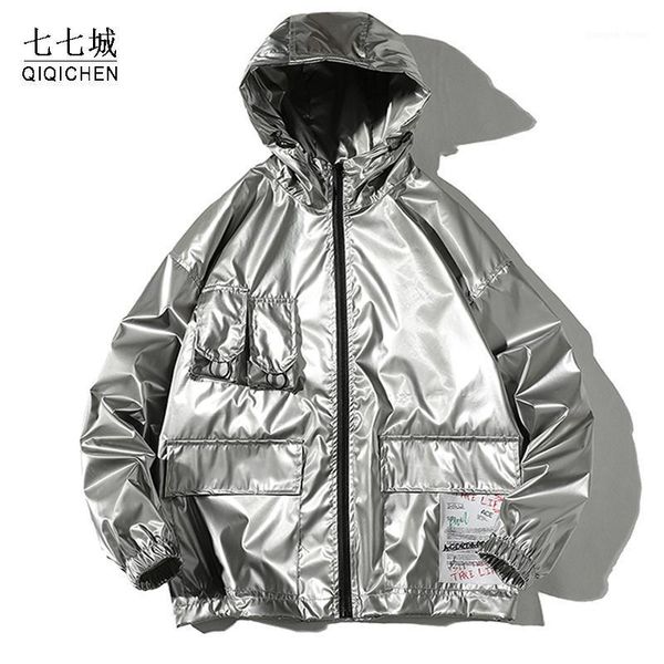 men's jackets silver glossy jacket men harajuku 2021 street hooded male hip hop jacekts and coats oversized multi-pocket windbreaker, Black;brown
men's jackets silver glossy jacket men harajuku 2021 street hooded male hip hop jacekts and coats oversized multi-pocket windbreaker, Black;brown