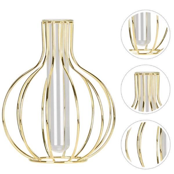 vases 1pc iron creative flower vase glass plants container table adornment golden 
vases 1pc iron creative flower vase glass plants container table adornment golden