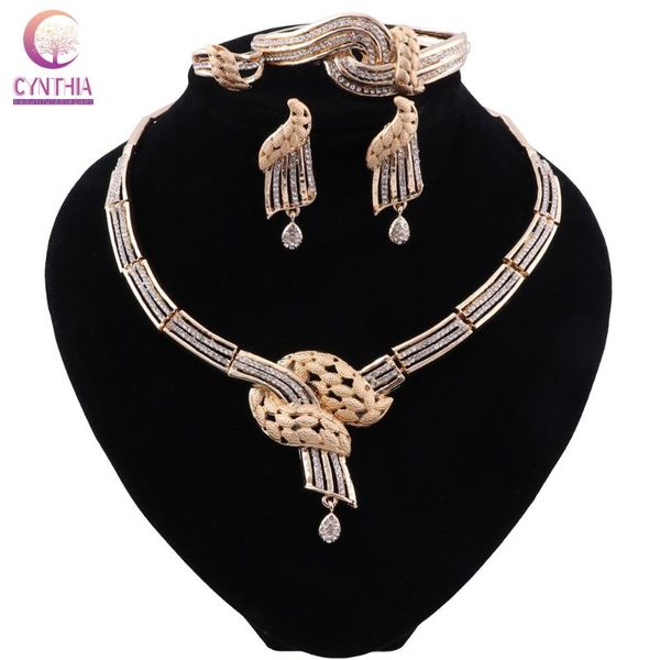 earrings & necklace cynthia classic african jewelry sets for women party gold color crystal ring bracelet wedding, Silver
earrings & necklace cynthia classic african jewelry sets for women party gold color crystal ring bracelet wedding, Silver