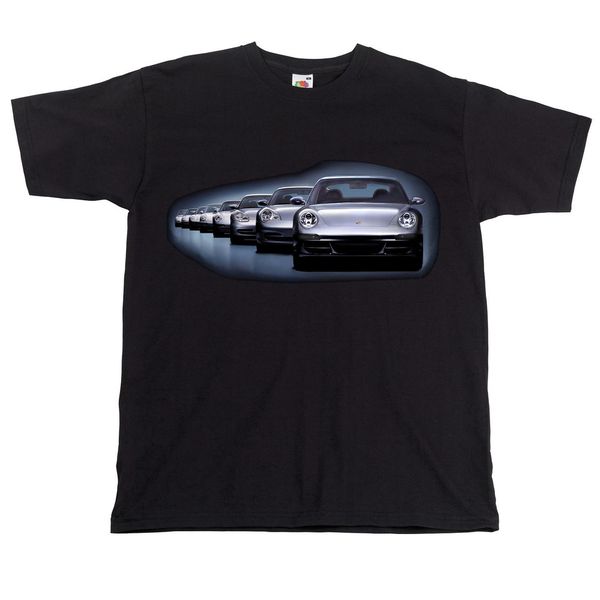 porsche 911 t shirt porsche throught the ages tee 911 silhouette tshirt, White;black