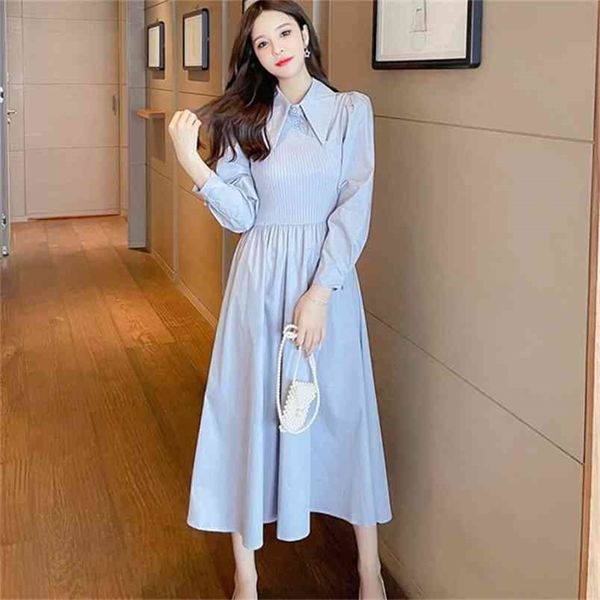 spring elegant women knitted patchwork long sleeve party dress korean office lady turn down collar midi vestidos female 210519, Black;gray
spring elegant women knitted patchwork long sleeve party dress korean office lady turn down collar midi vestidos female 210519, Black;gray