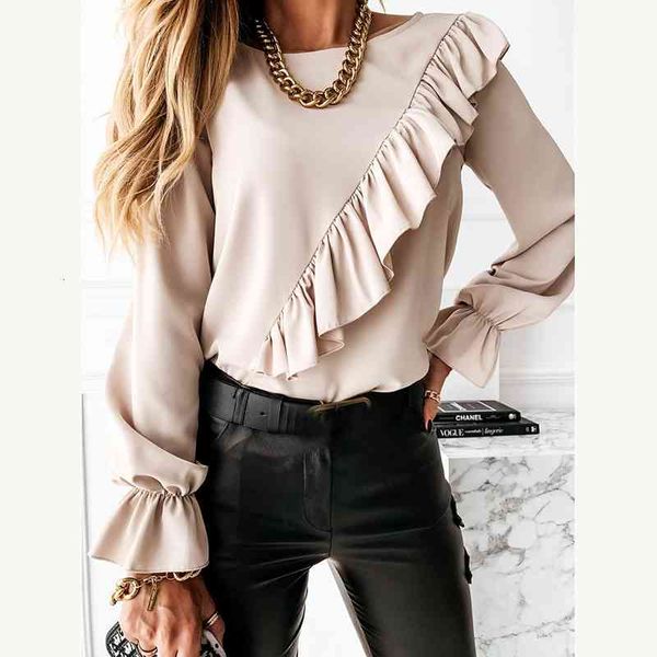 women's polos fashion women blouses and shirts o neck chiffon ruffle long sleeve female elegant vintage oversized shirt tunic, White
women's polos fashion women blouses and shirts o neck chiffon ruffle long sleeve female elegant vintage oversized shirt tunic, White