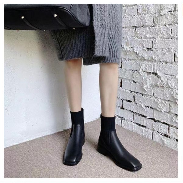 boots simple personality autumn and winter square toe ladies cowhide genuine leather lining sheepskin brand1, Black
boots simple personality autumn and winter square toe ladies cowhide genuine leather lining sheepskin brand1, Black