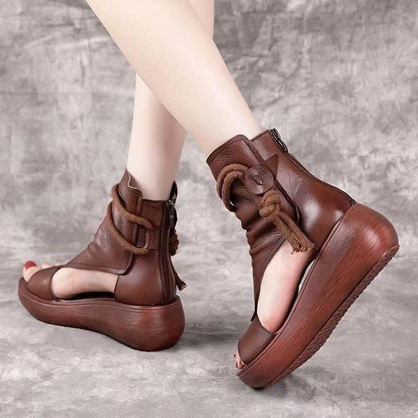 sandals 2021 women summer mid heels wedges shoes ladies vintage pu leather plus size sandalias mujer sapato feminino, Black
sandals 2021 women summer mid heels wedges shoes ladies vintage pu leather plus size sandalias mujer sapato feminino, Black