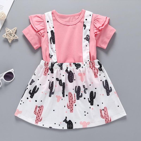clothing sets 2021 ly arrived children's fashion summer girls' short sleeve ruffle printed suspender skirt two-piece set, White
clothing sets 2021 ly arrived children's fashion summer girls' short sleeve ruffle printed suspender skirt two-piece set, White