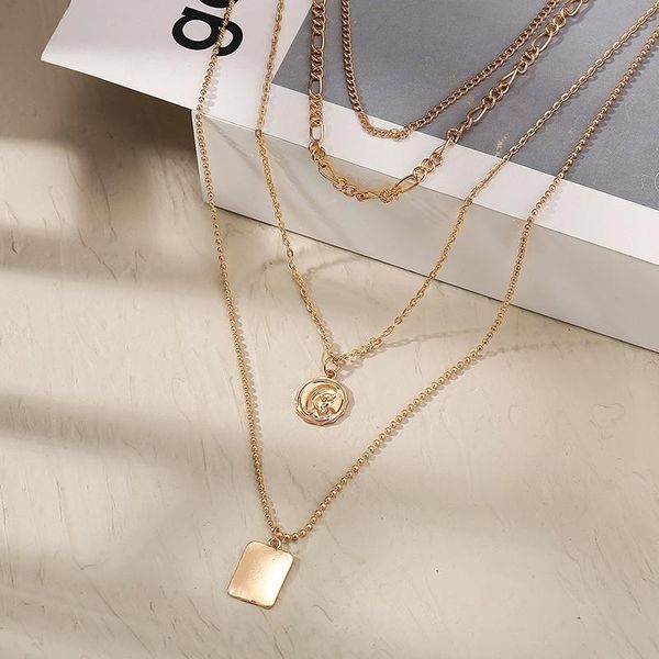 pendant necklaces vintage multilayer long chain necklace for women gold color coin portrait sequin aesthetic gothic jewelry, Silver
pendant necklaces vintage multilayer long chain necklace for women gold color coin portrait sequin aesthetic gothic jewelry, Silver