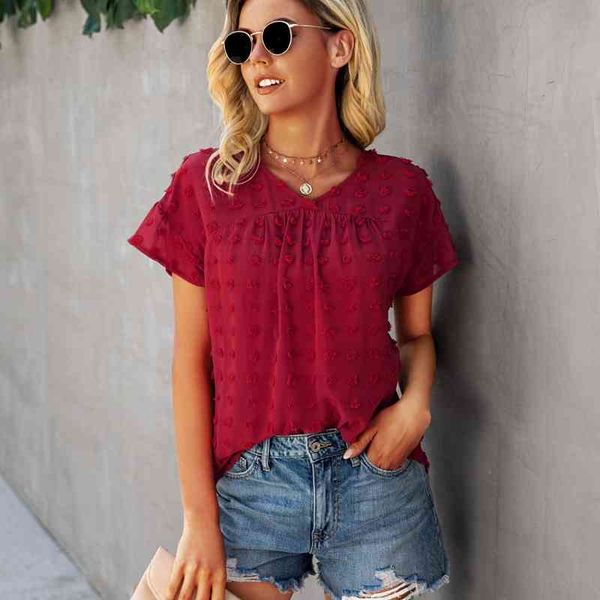 summer spring new ladies fashion blouse v neck solid loose short sleeve street style pleating women's dress 210413, White
summer spring new ladies fashion blouse v neck solid loose short sleeve street style pleating women's dress 210413, White