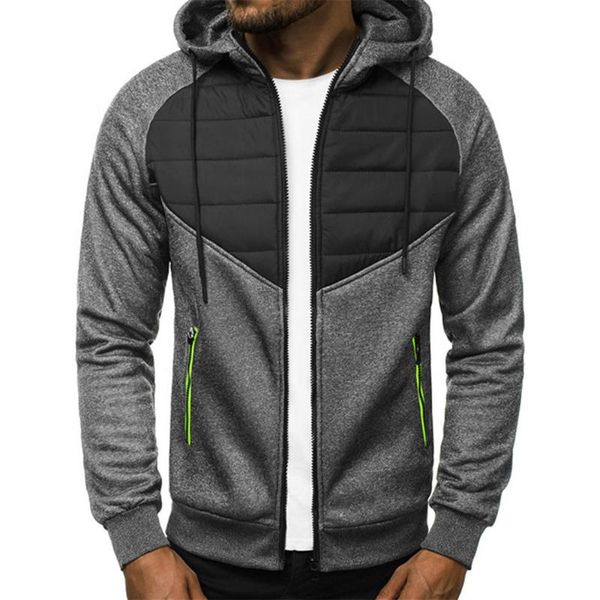 men's hoodies & sweatshirts mens clothes hooded jacket sweatshirt coat zipper hoodie casual outwear overcoat color patchwork man, Black
men's hoodies & sweatshirts mens clothes hooded jacket sweatshirt coat zipper hoodie casual outwear overcoat color patchwork man, Black