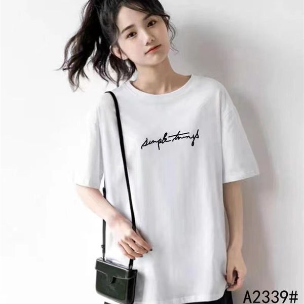 spring and autumn pullover short sleeve printed white loose round neck cotton with urban leisure medium length inst shirt, White;black
spring and autumn pullover short sleeve printed white loose round neck cotton with urban leisure medium length inst shirt, White;black