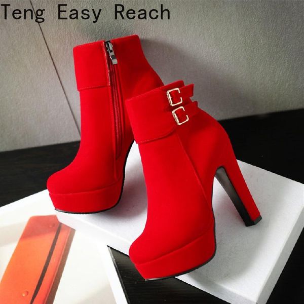 fashion women ankle boots round head platform high heel pumps female stiletto zipper stretch fabrics black red
fashion women ankle boots round head platform high heel pumps female stiletto zipper stretch fabrics black red