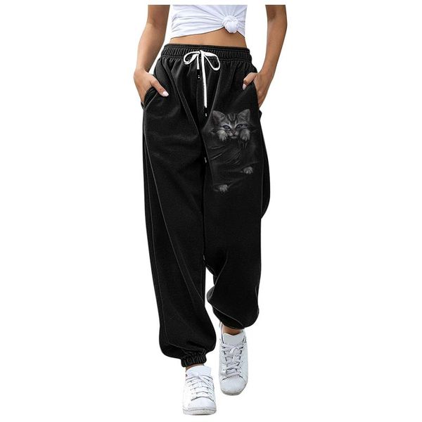 women's pants & capris cat casual animal print bottom sweatpants pockets high waist sporty gym athletic fit jogger lounge trousers, Black;white
women's pants & capris cat casual animal print bottom sweatpants pockets high waist sporty gym athletic fit jogger lounge trousers, Black;white