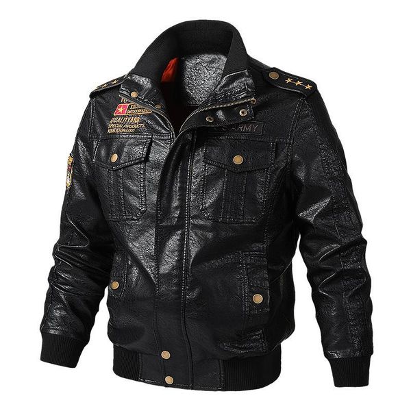 men's jackets stand collar men motorcycle pu leather jacket trend plus size 6xl streetwear bomber outerwear zipper many pockets coats, Black;brown
men's jackets stand collar men motorcycle pu leather jacket trend plus size 6xl streetwear bomber outerwear zipper many pockets coats, Black;brown
