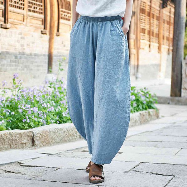 johnature casual style cotton linen trouser solid color women pants spring summer ramie elastic waist women vintage pants 210521, Black;white
johnature casual style cotton linen trouser solid color women pants spring summer ramie elastic waist women vintage pants 210521, Black;white