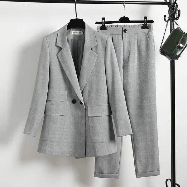 plaid mid-length women's professional wear temperament casual loose ladies office jacket two-piece elegant trousers 210527, White
plaid mid-length women's professional wear temperament casual loose ladies office jacket two-piece elegant trousers 210527, White