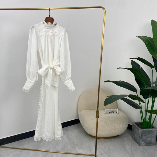 casual dresses 2021 summer autumn arrival hollow out lace trim long lantern sleeve solid white linen, Black;gray
casual dresses 2021 summer autumn arrival hollow out lace trim long lantern sleeve solid white linen, Black;gray