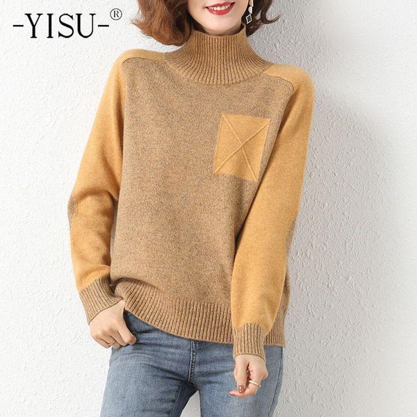 women winter sweater turtleneck jumper thicken warm stitching color casual fashion knitted pullover women's sweaters, White;black
women winter sweater turtleneck jumper thicken warm stitching color casual fashion knitted pullover women's sweaters, White;black