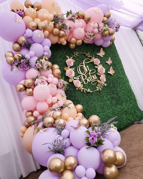 174pcs/set purple pink skin balloon garland arch gold chrome 3d butterfly baby shower birthday party decoration wedding globos
174pcs/set purple pink skin balloon garland arch gold chrome 3d butterfly baby shower birthday party decoration wedding globos