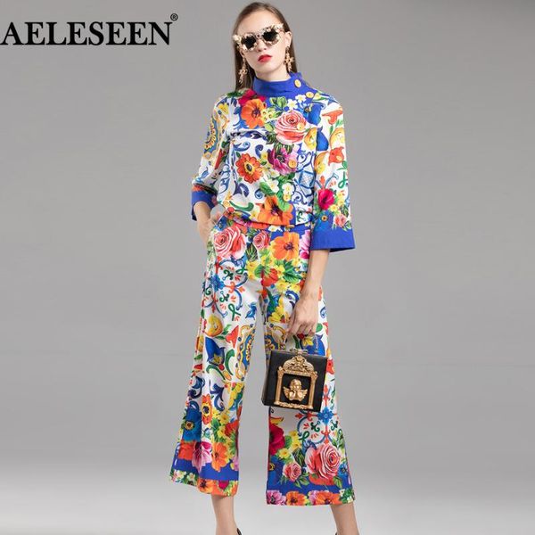 runway autumn women sets fashion 2021 flower 3/4 sleeve print turtleneck + xxl prairie chic loose pant casual suits two piece dress, White
runway autumn women sets fashion 2021 flower 3/4 sleeve print turtleneck + xxl prairie chic loose pant casual suits two piece dress, White
