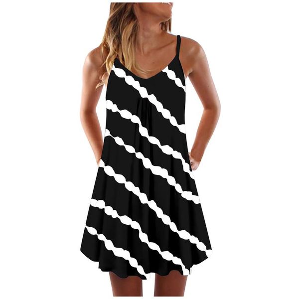 casual dresses f# a-line striped printed spaghetti strap big swing summer high waist slender sleeveless sundress v neck mini dress, Black;gray
casual dresses f# a-line striped printed spaghetti strap big swing summer high waist slender sleeveless sundress v neck mini dress, Black;gray